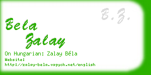 bela zalay business card