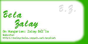 bela zalay business card